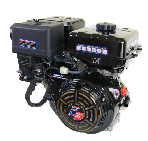 products/Двигатель (15 л.с., вал 25 мм, 420см³, ручная система запуска, катушка 18А) LIFAN 190F-C PRO 18А