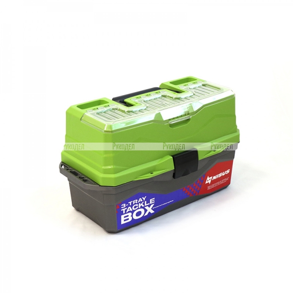 Ящик для снастей Tackle Box трехполочный зеленый Следопыт MB-BU-10