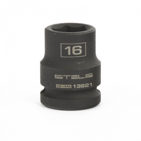 products/Головка ударная шестигранная, 16 мм, 1/2", CrMo// Stels,13921