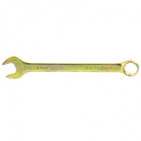 products/Ключ комбинированный, 19 мм, желтый цинк, Сибртех, 14983