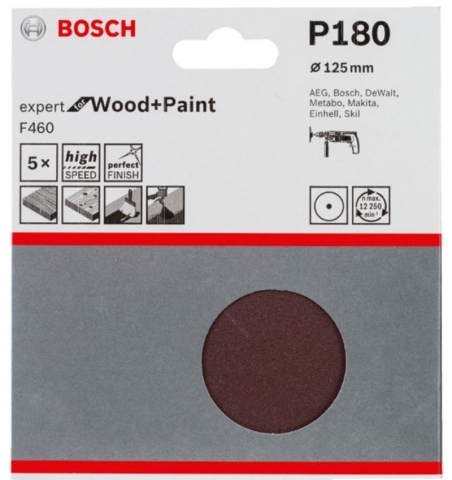 products/Шлифлист для опорной тарелки 5 шт. (125 мм; К180) Bosch 1609200164