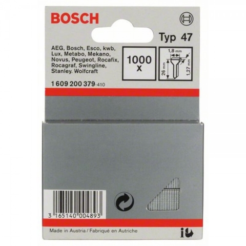 products/Гвозди для заклепочников 1000 шт. (1,8х1,27х26 мм; Т47) Bosch 1609200379