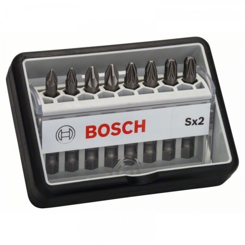 products/Набор бит Extra Hard 8 шт Robust Line PZ1 (2шт), PZ2 (4шт), PZ3 (2шт) 49 мм Bosch 2607002557