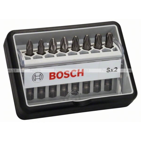 Набор бит Extra Hard 8 шт Robust Line PZ1 (2шт), PZ2 (4шт), PZ3 (2шт) 49 мм Bosch 2607002557