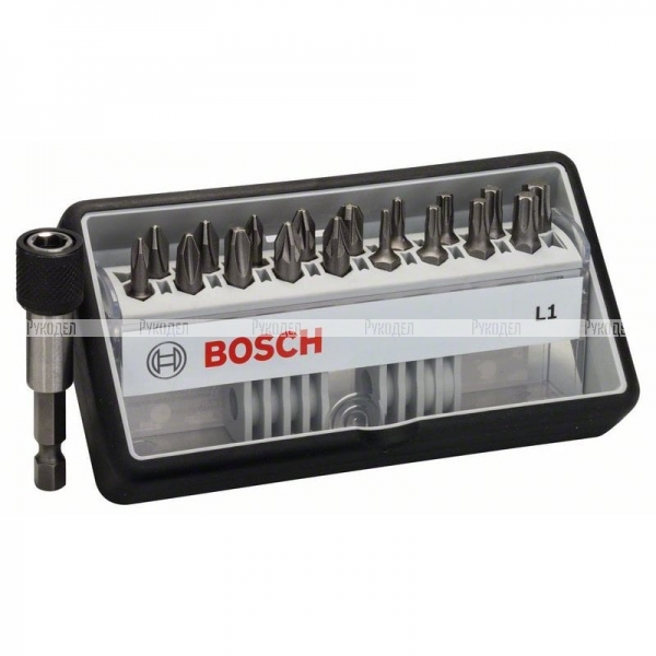 Набор бит Extra Hard 18 шт Robust Line PH/PZ/T 25 мм + держатель Bosch 2607002567