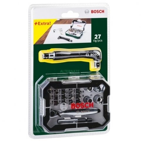 products/Набор бит с ключом-трещоткой 26 шт. + угловая отвертка в дисплее 10шт Bosch 2607017393