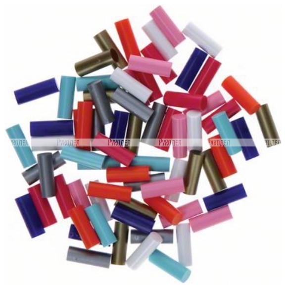 Клеевые стержни (7 x 20 мм; 70 шт; цветные) для Gluey POP, Bosch, 2608002011