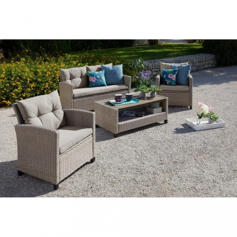 products/Плетеный комплект мебели с диваном Afina AFM-804B Beige-Grey арт. AFM-804G Dark Grey-Grey