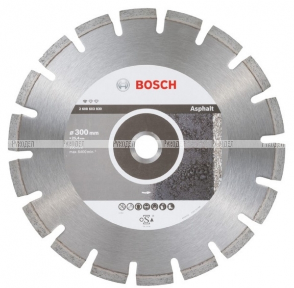 Алмазный диск Standard for Asphalt 300х25 мм по асфальту, Bosch, 2608602624