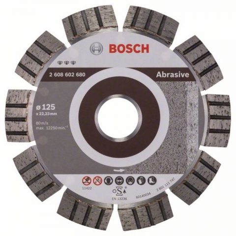 products/Алмазный диск по абразивным материалам Best for Abrasive 125×22,23×2,2×12 мм Bosch 2608602680