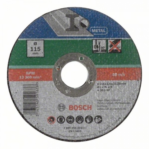 products/Отрезной круг прямой по металлу 115×22,23×2,5 мм A30SBF Bosch 2609256315