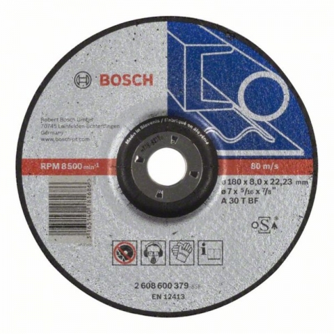 products/Обдирочный круг Expert по металлу 180х8.0×22.23 мм вогнутый A 30 T BF Bosch 2608600379