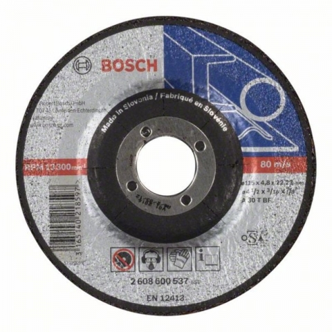 products/Обдирочный круг Expert по металлу 115×4.8.0x22.23 мм вогнутый A 30 T BF Bosch 2608600537