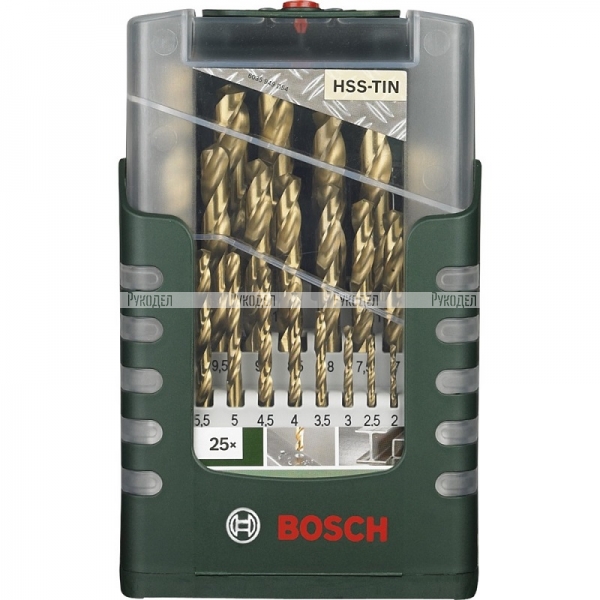 Набор сверл по металлу HSS-TiN 25 шт D1-13 Bosch 2609255136