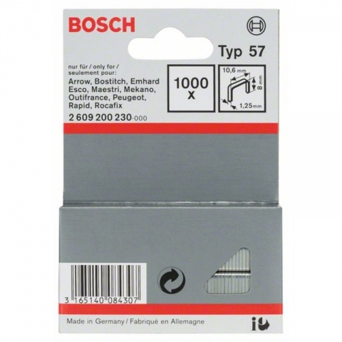 products/Скобы 1000 шт TИП 57; 8 мм Bosch 2609200230