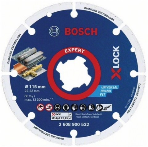 products/Алмазный диск X-LOCK Diamond Metal Wheel 115х22.23 мм по металлу Bosch 2608900532