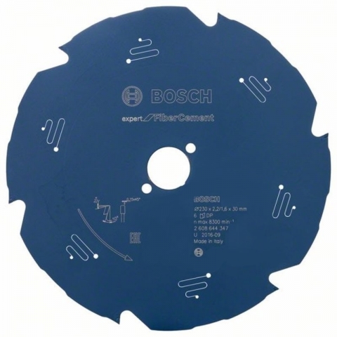 products/Пильный диск по фиброцементу/гипсокартону Expert for Fiber Cement 230x30x2.2/1.6x6T Bosch 2608644347