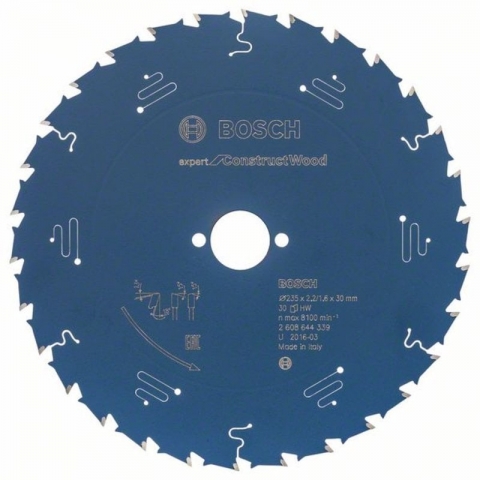 products/Пильный диск по дереву/бетону Expert for Construct Wood 235x30x2.2/1.6×30 T Bosch 2608644339