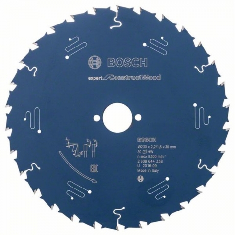 products/Пильный диск по дереву/бетону Expert for Construct Wood 230x30x2.2/1.6×30 T Bosch 2608644338