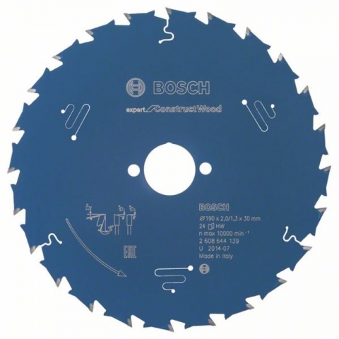 products/Пильный диск по дереву/бетону Expert for Construct 190x30x2/1.3x24T Bosch 2608644139