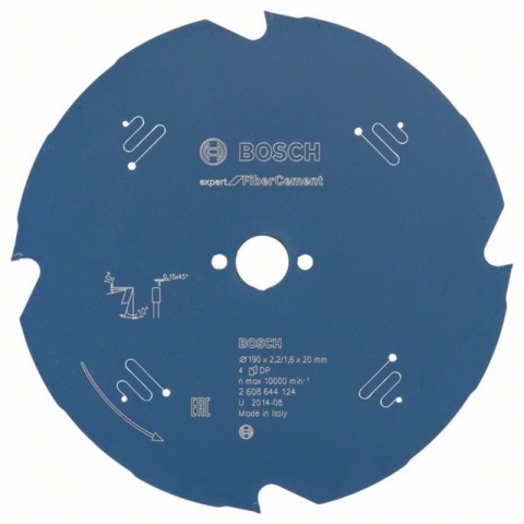 products/Пильный диск по фиброцементу/гипсокартону Expert for FiberCement 190x20x2.2/1.6x4T Bosch 2608644124
