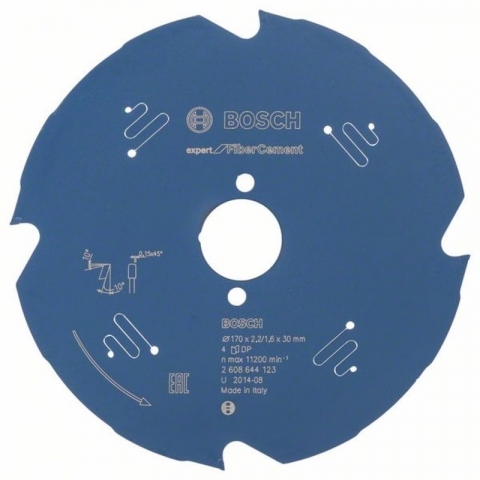 products/Пильный диск по фиброцементу/гипсокартону Expert for FiberCement 170x30x2.2/1.6x4T Bosch 2608644123