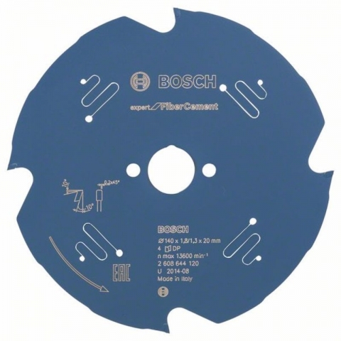 products/Пильный диск по фиброцементу/гипсокартону Expert for FiberCement 140x20x1.8/1.3x4T Bosch 2608644120