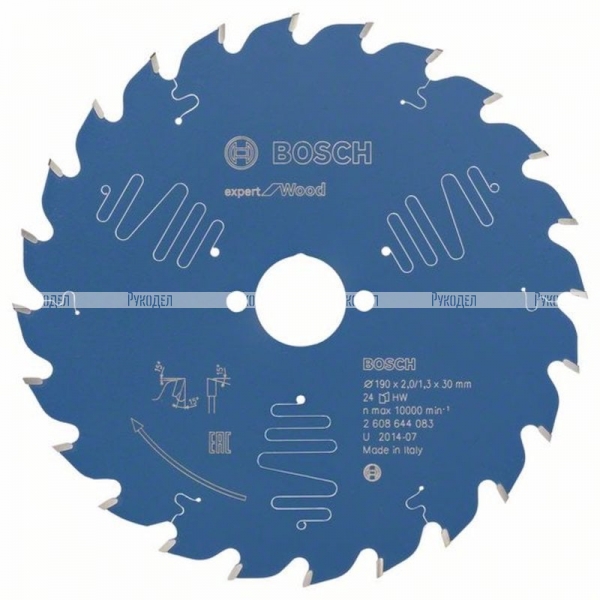 Пильный диск по дереву Expert for Wood 190x30x2/1.3x24T Bosch 2608644083