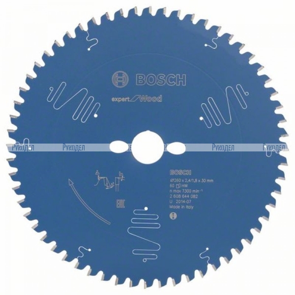 Пильный диск по дереву Expert for Wood 260x30x2.4/1.8x60T Bosch 2608644082