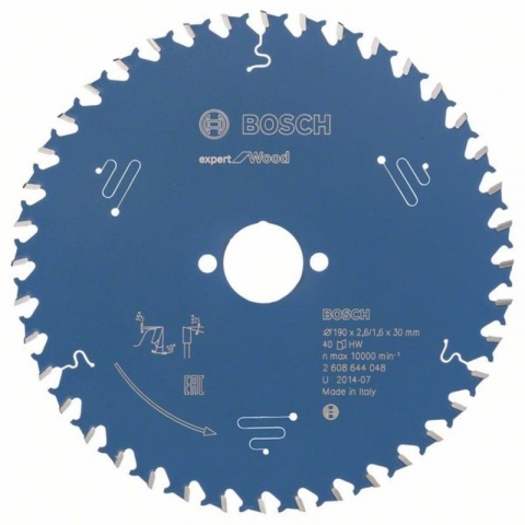 products/Пильный диск по дереву Expert for Wood 190x30x2.6/1.6x40T Bosch 2608644048