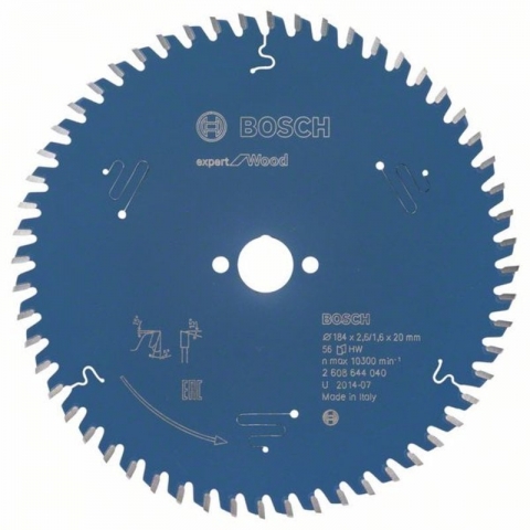 products/Пильный диск по дереву Expert for Wood 184x20x2.6/1.6x56T Bosch 2608644040