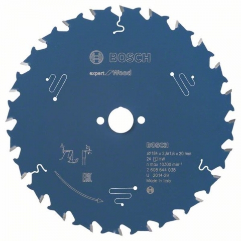 products/Пильный диск по дереву Expert for Wood 184x20x2.6/1.6x24T Bosch 2608644038