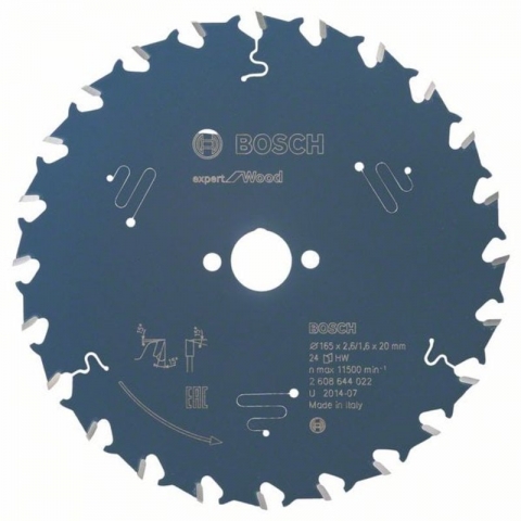 products/Пильный диск по дереву Expert for Wood 165x20x2.6/1.6x24T Bosch 2608644022