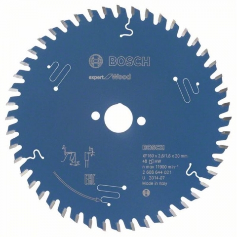 products/Пильный диск по дереву Expert for Wood 160x20x2.6/1.6x48T Bosch 2608644021