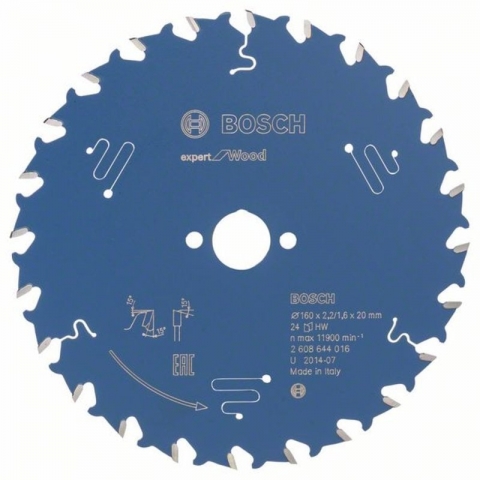 products/Пильный диск по дереву Expert for Wood 160x20x2.2/1.6x24T Bosch 2608644016