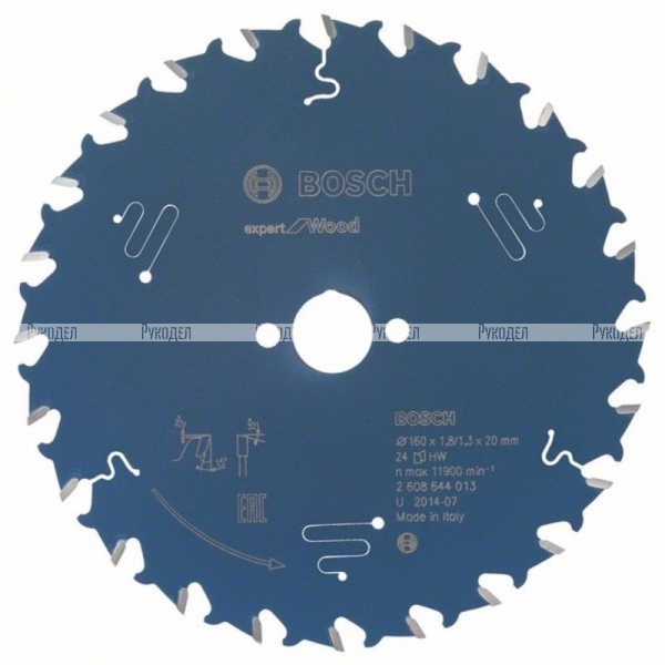 Пильный диск по дереву Expert for Wood 160x20x1.8/1.3x24T Bosch 2608644013