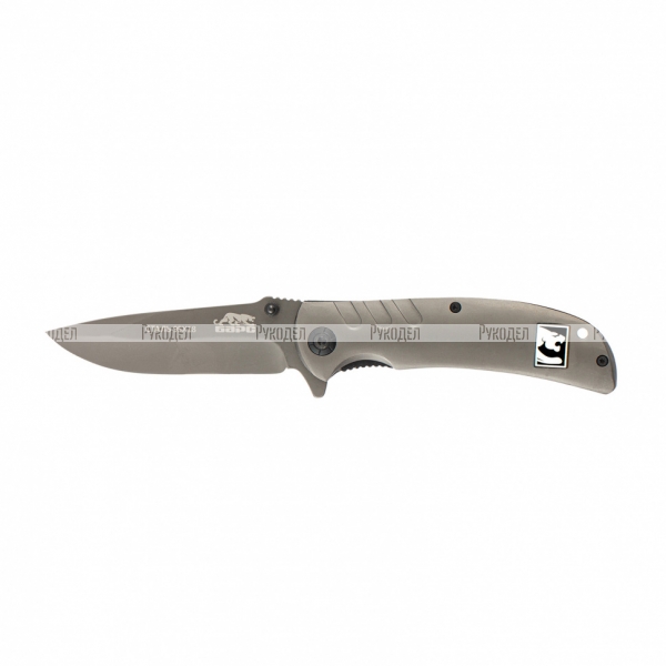Нож туристический, складной, 210/90 мм, система Liner-Lock, металлическая рукоятка, Барс, 79200