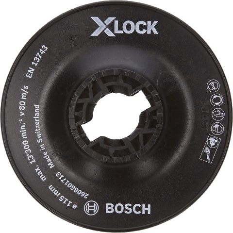 products/Опорная тарелка с зажимом 115 мм жесткая X-LOCK Bosch 2608601713