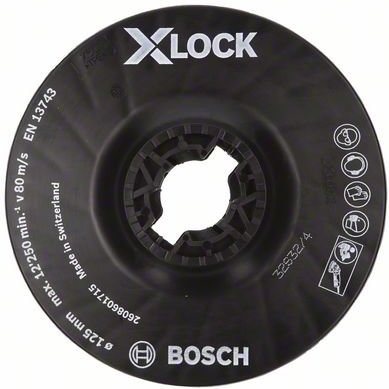 products/Опорная тарелка с зажимом 125 мм средняя X-LOCK Bosch 2608601715