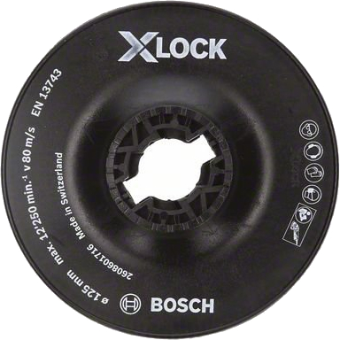 products/Опорная тарелка с зажимом 125 мм жесткая X-LOCK Bosch 2608601716
