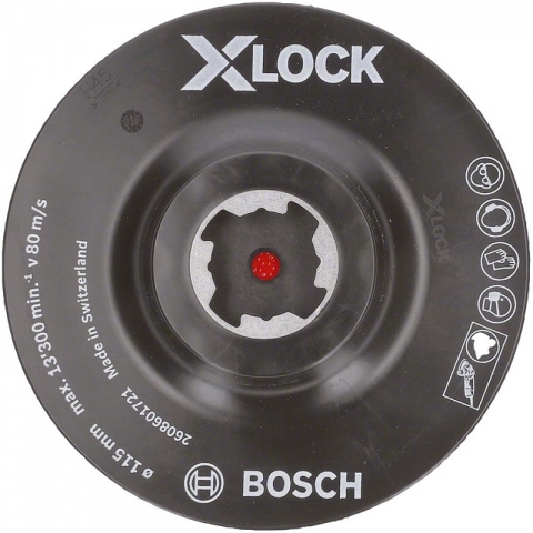 products/Тарелка опорная 115 мм X-LOCK на липучке Bosch 2608601721