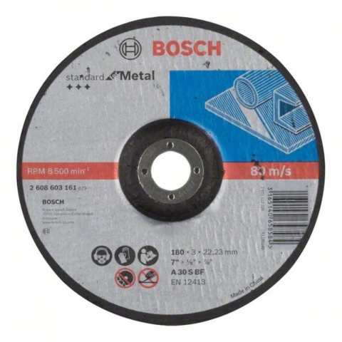 products/Вогнутый отрезной круг по металлу 180×22.23×3.0 мм A 30 S BF Standard Bosch 2608603161