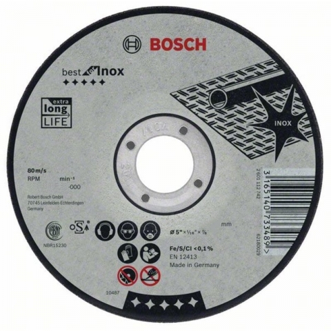 products/Прямой отрезной круг по нержавеющей стали 115×22.23×2.5 мм A 30 V INOX BF Best for Inox Bosch 2608603502