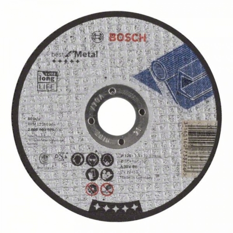 products/Отрезной круг по металлу 125×22.23×2.5 мм A 30 V BF Best, прямой, Bosch 2608603526