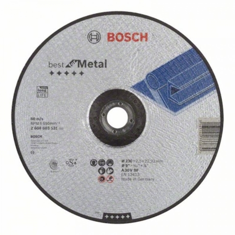 products/Отрезной круг по металлу 230×22.23×2.5 мм A 30 V BF Best, вогнутый, Bosch 2608603531