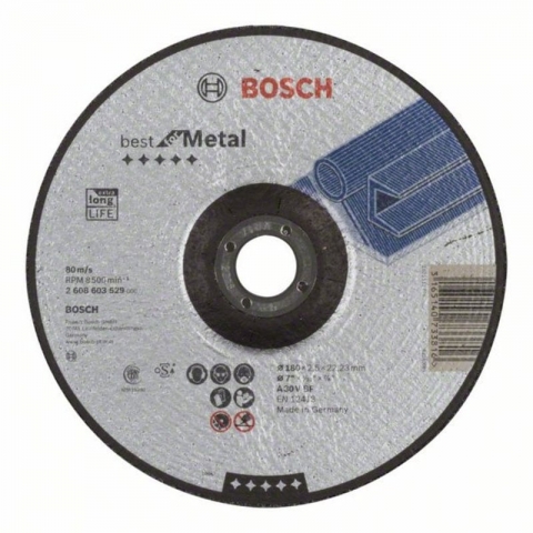 products/Вогнутый отрезной круг по металлу 180×22.23×2.5 мм A 30 V BF Best Bosch 2608603529