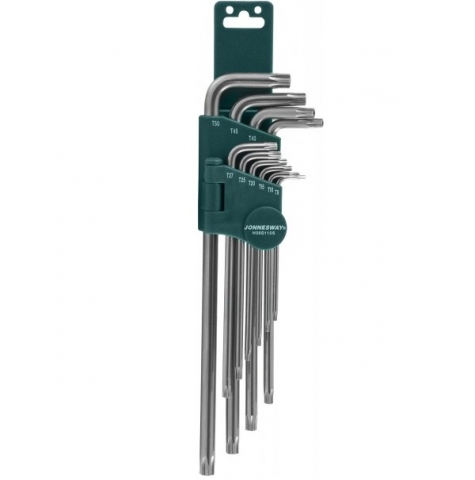 products/H08S110S Jonnesway Набор ключей торцевых TORX® удлиненных с центрированным штифтом Т9-50, 10 предметов