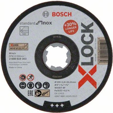 products/Отрезной диск (125×1.6×22.23 мм; прямой) по нержавейке X-LOCK Bosch 2608619363