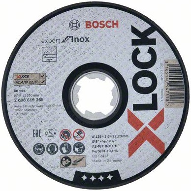 products/Отрезной диск (125×1.6×22.2 мм) по нержавеющей стали X-LOCK Bosch 2608619265