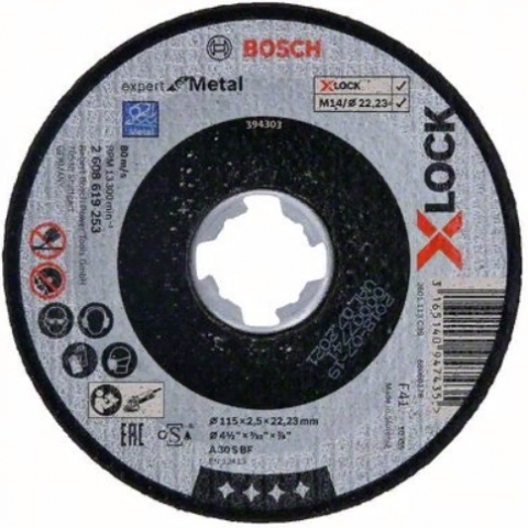 products/Диск отрезной (115×2.5×22.23 мм; прямой) по металлу X-LOCK Expert for Metal Bosch 2608619253